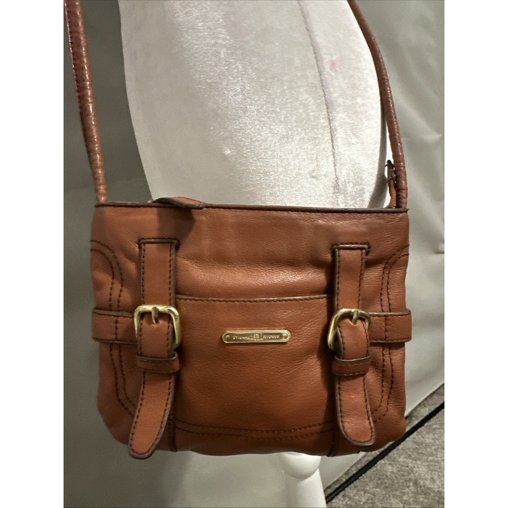 Ettiene Aigner Vintage Leather Crossbody Handbag Brown Purse